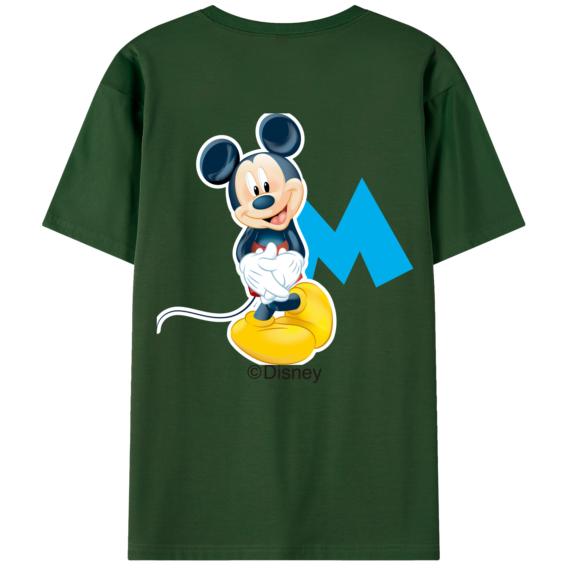 （画像用） ミッキーマウス Mickey Mouse 綿100％半袖Tシャツ（背面プリント）